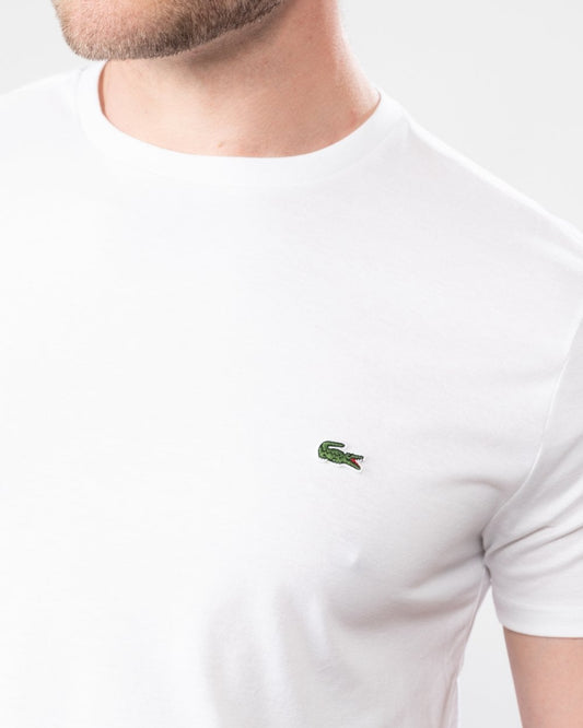 Mens Crew Neck Pima Cotton Jersey T-Shirt - White 001