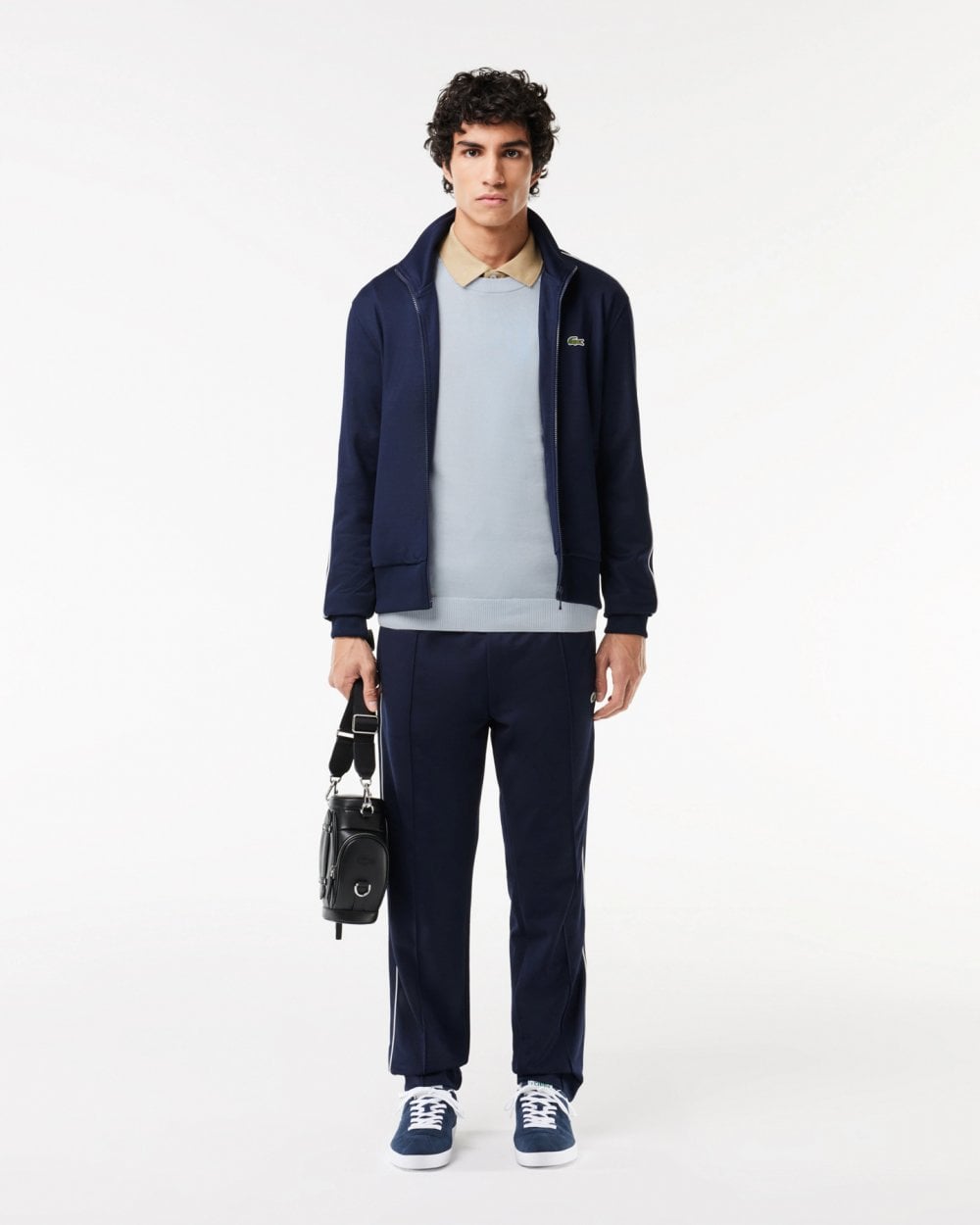 Mens Organic Cotton Crew Neck Sweater - Phoenix Blue J2G