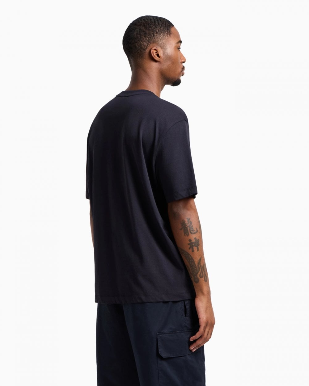 Mens AX Diamond Logo T-Shirt - Deep Navy UB101