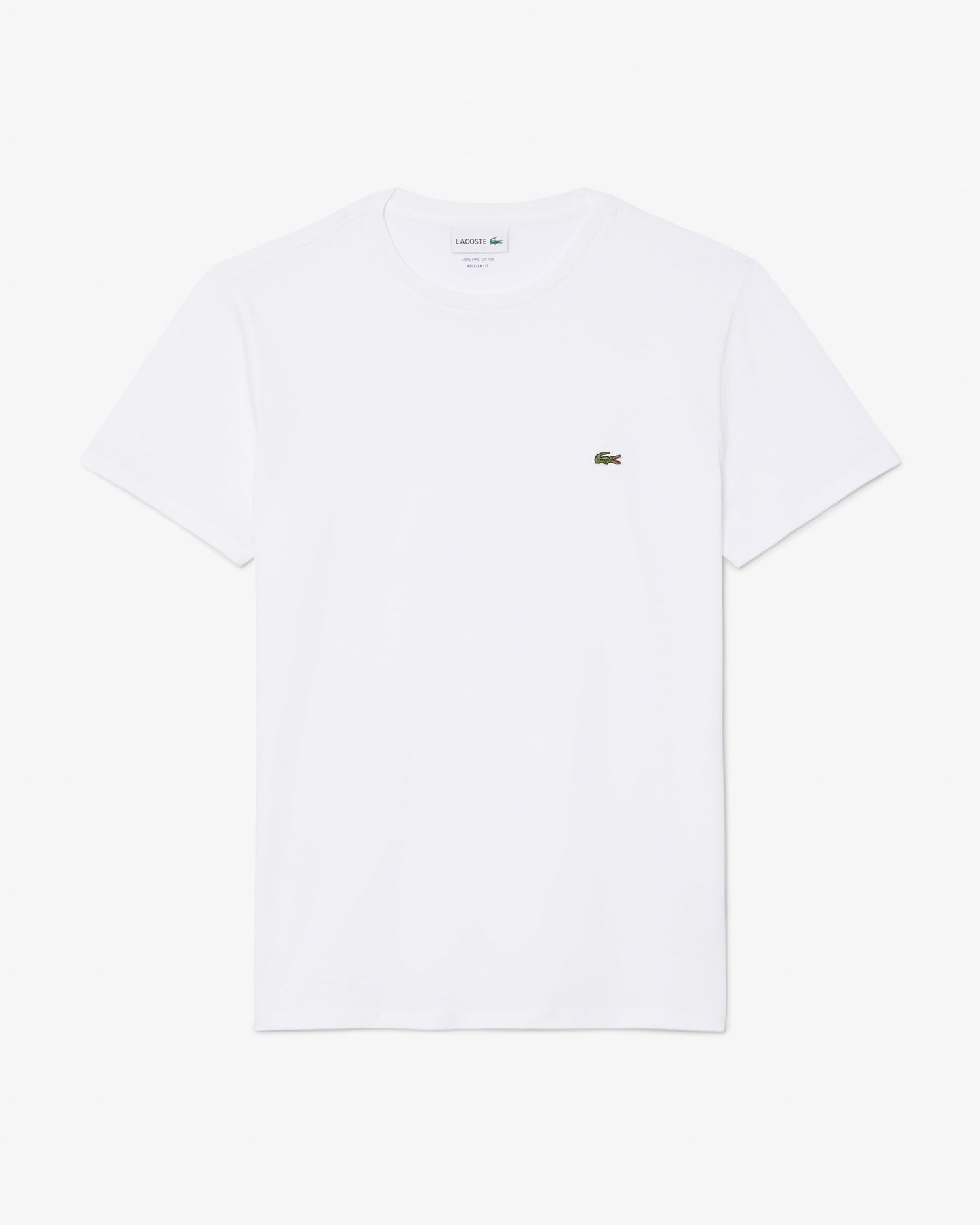 Mens Crew Neck Pima Cotton Jersey T-Shirt - White 001
