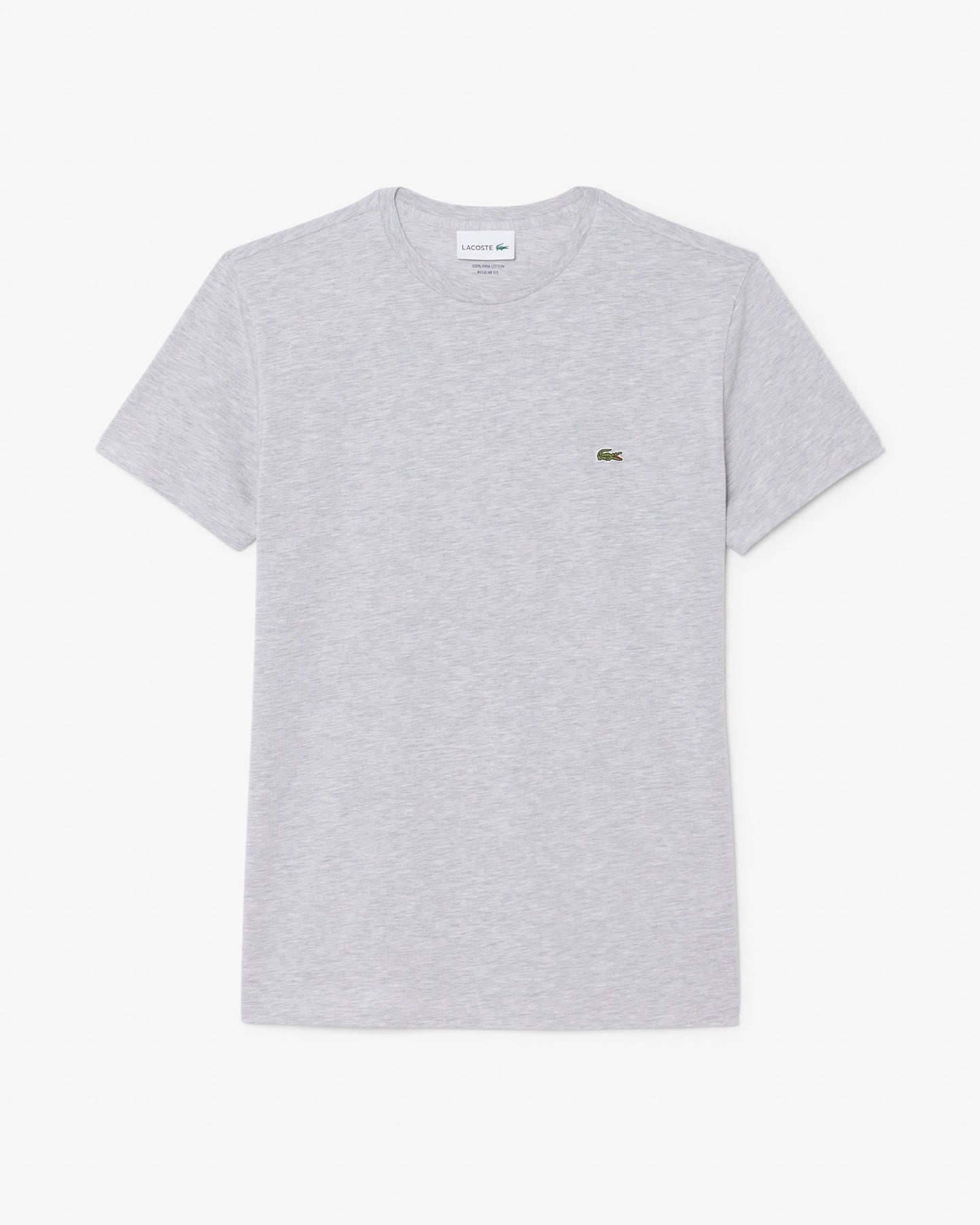 Mens Crew Neck Pima Cotton Jersey T-Shirt - Silver Chine CCA