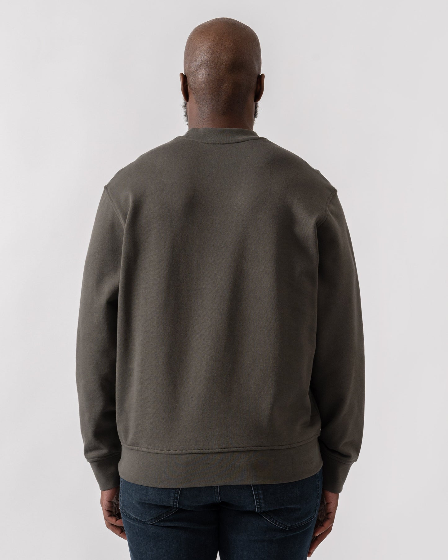 Mens Crew Neck Sweatshirt with Tonal Milano/New York Logo - Chimera M8317