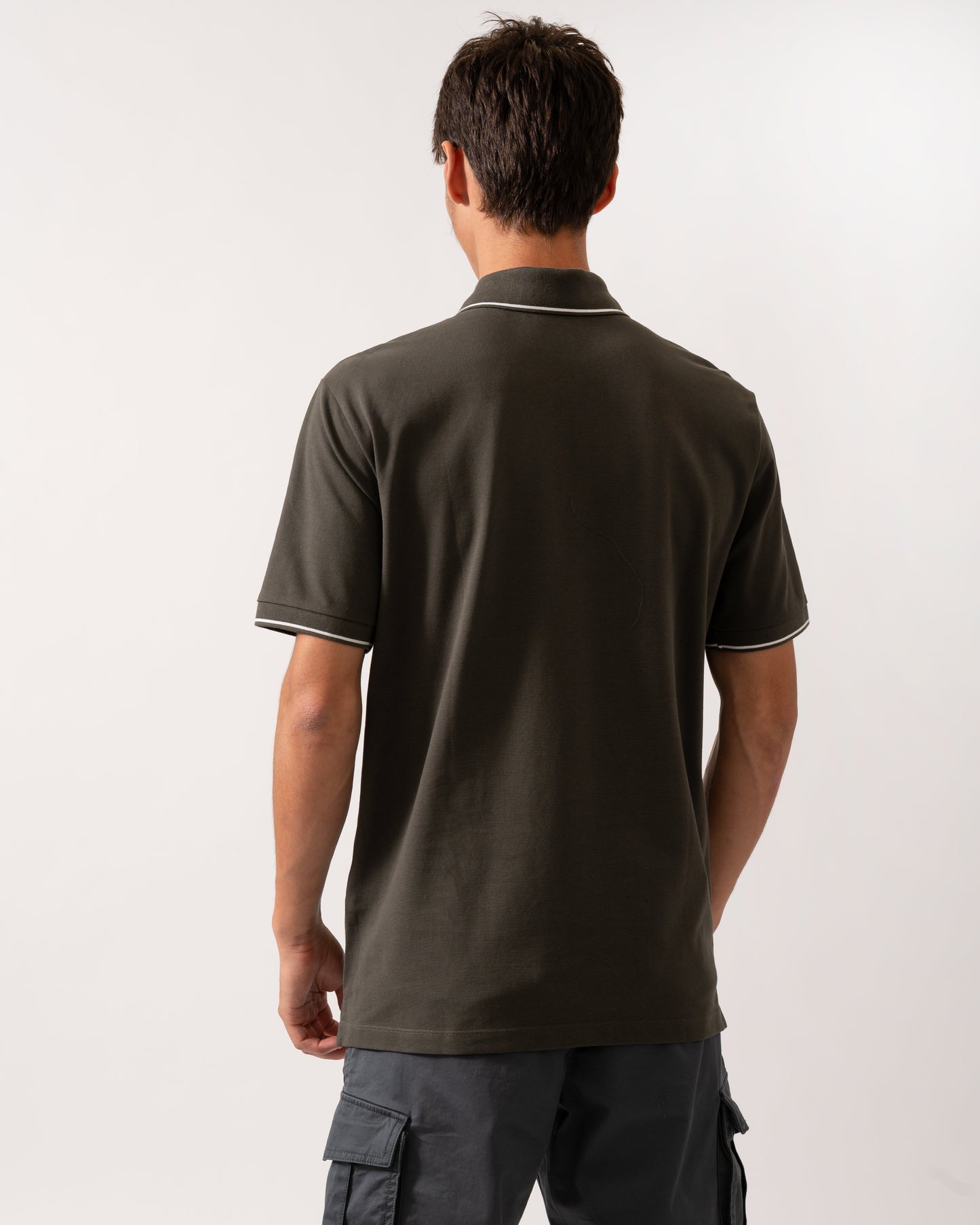 Mens Regular Fit Mercerised Cotton Polo Shirt - Black Ink U8120