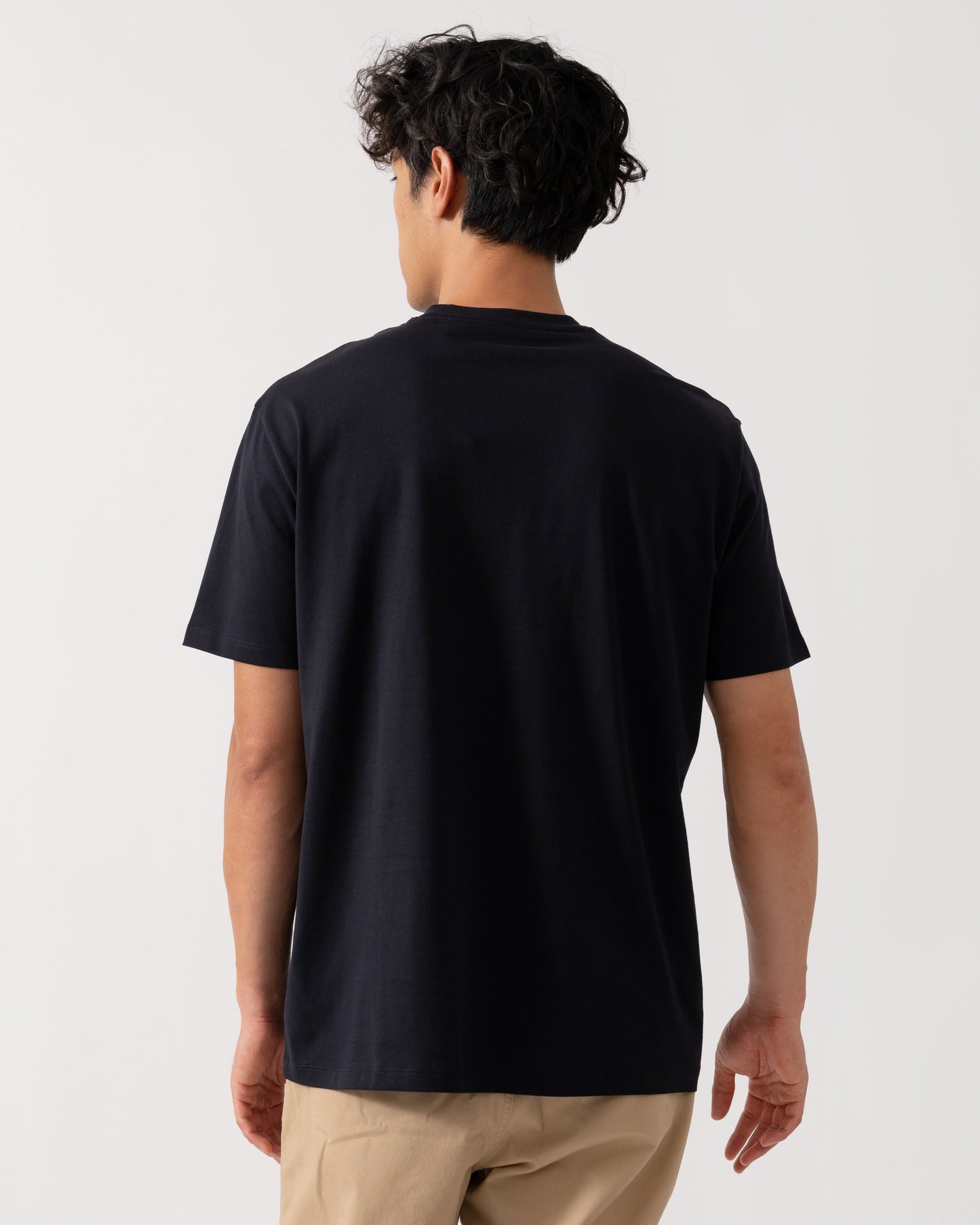 Mens T-Shirt with Tonal Milano/New York Logo - Deep Navy UB101