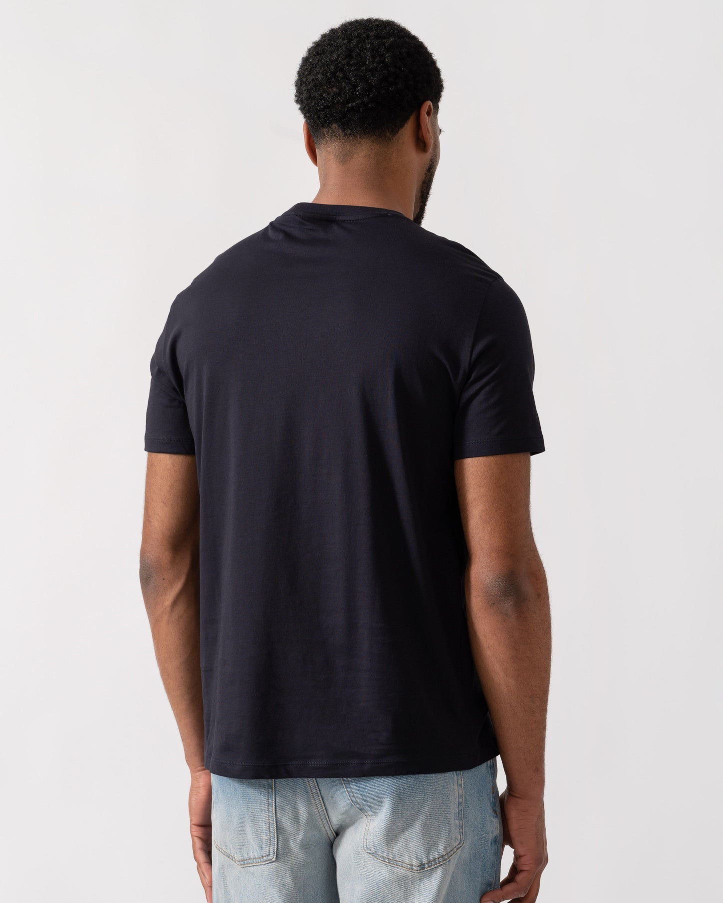 Mens Slim-Fit Jersey T-Shirt with Logo - Deep Navy UB101