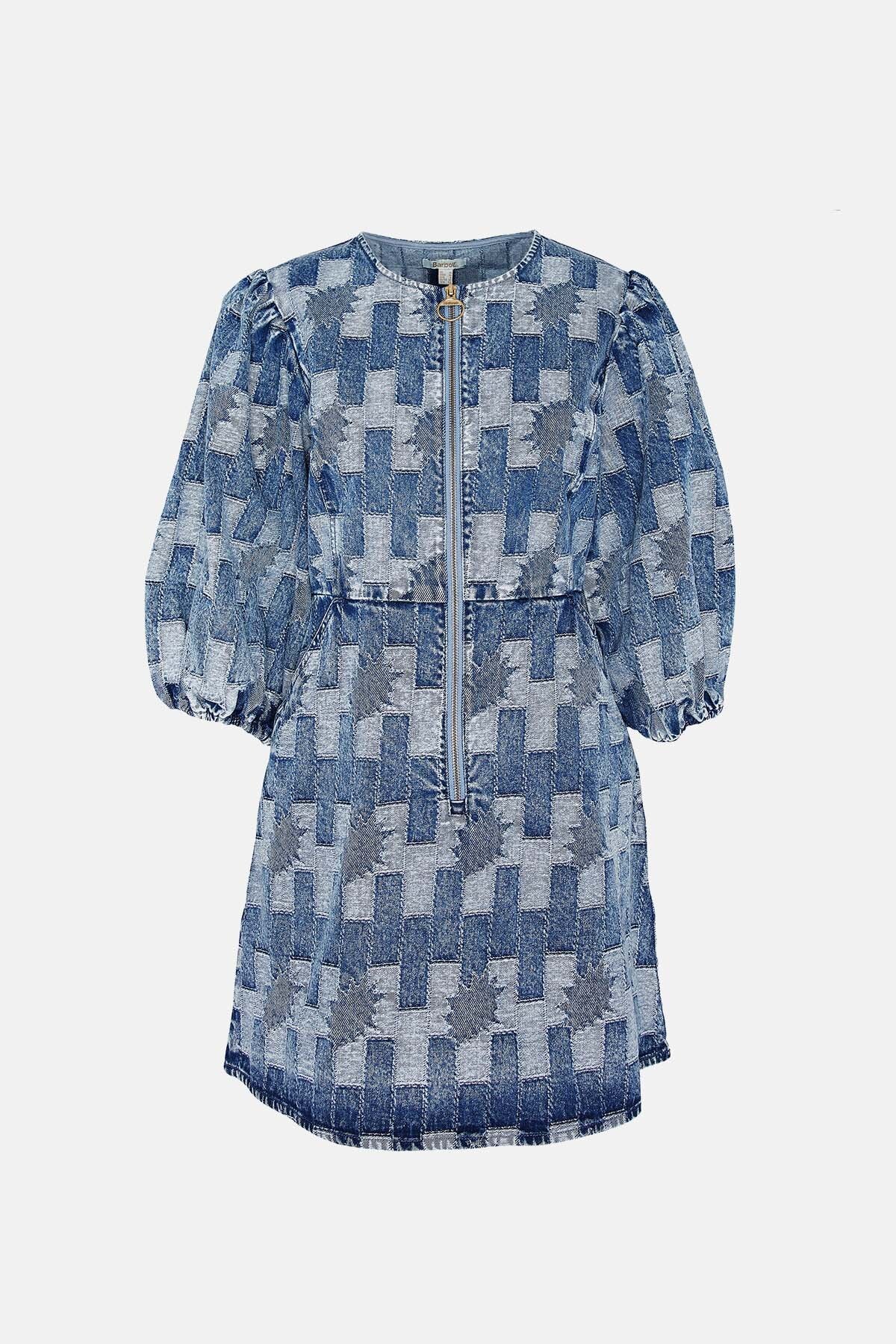 Bowhill Patchwork Denim Mini Dress