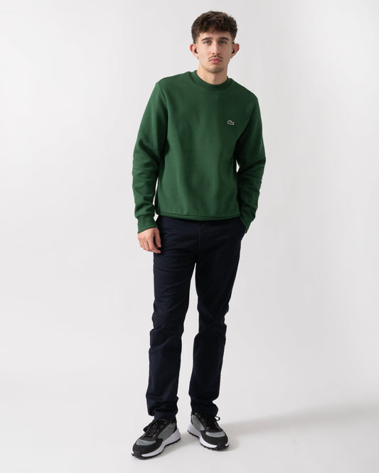 Mens Crew Neck Fleece Sweatshirt - Green 132