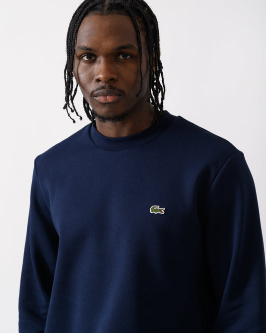 Mens Crew Neck Fleece Sweatshirt - Navy Blue 166