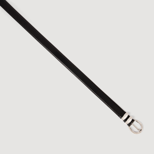 Smooth leather belt