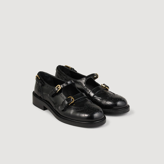 Multi-buckle open derbies