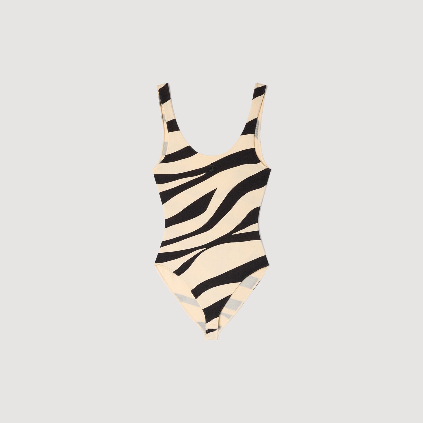 Zebra print knit bodysuit
