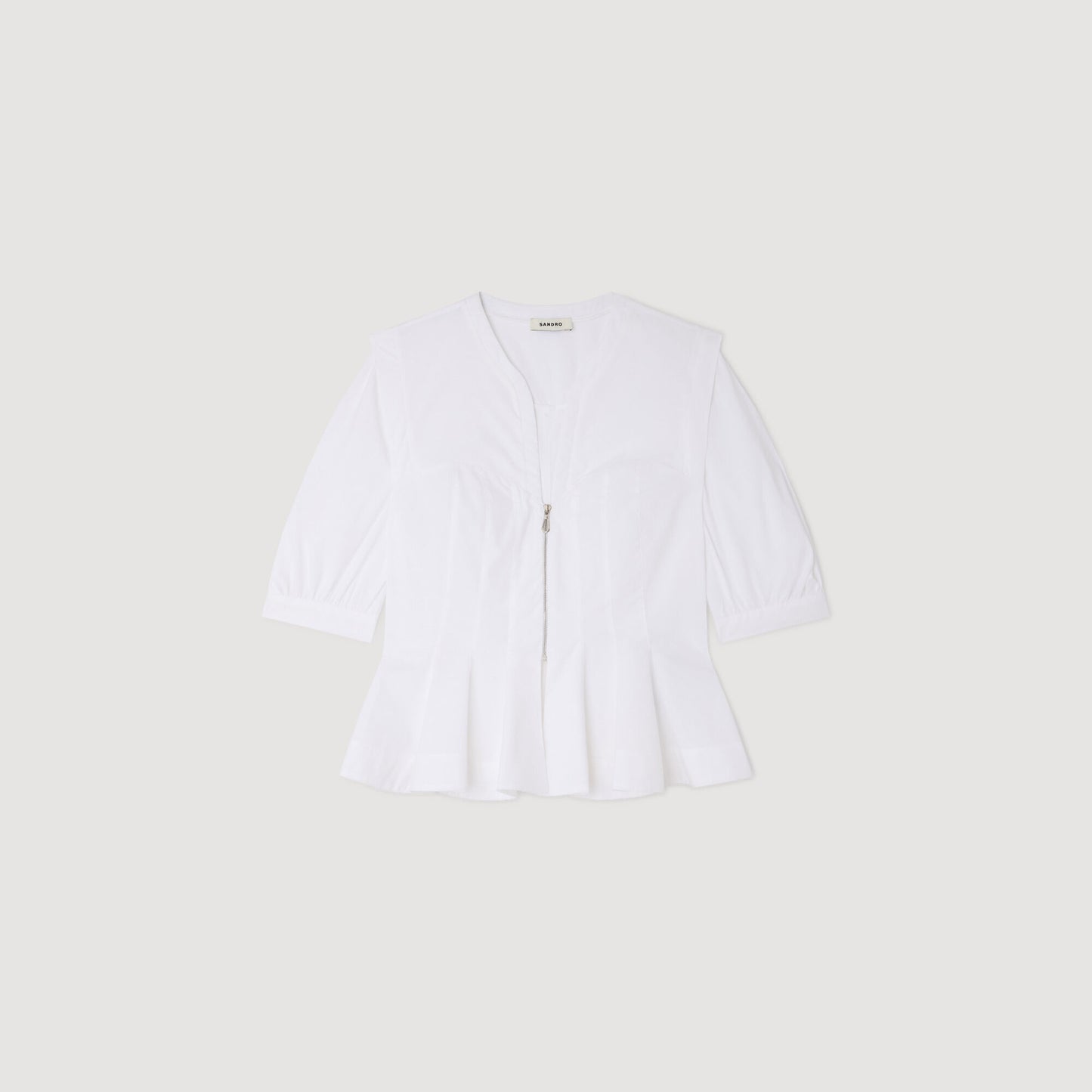 Zipped peplum shirt