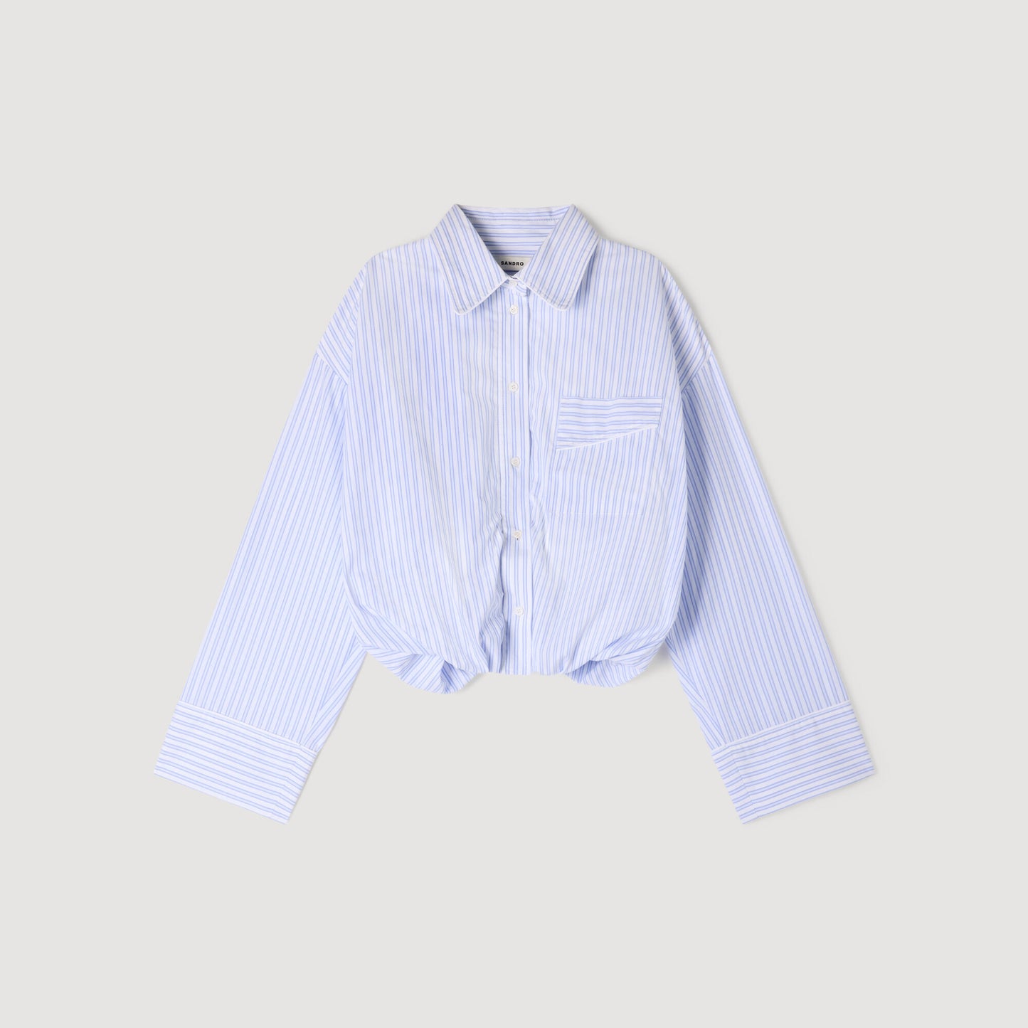 Cropped striped shirt