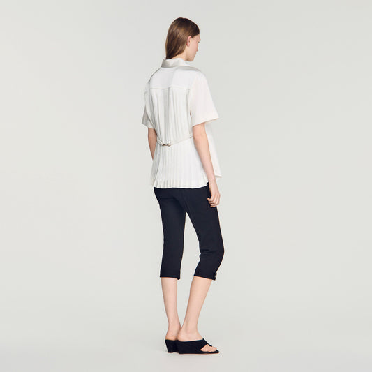 Pleated back shirt