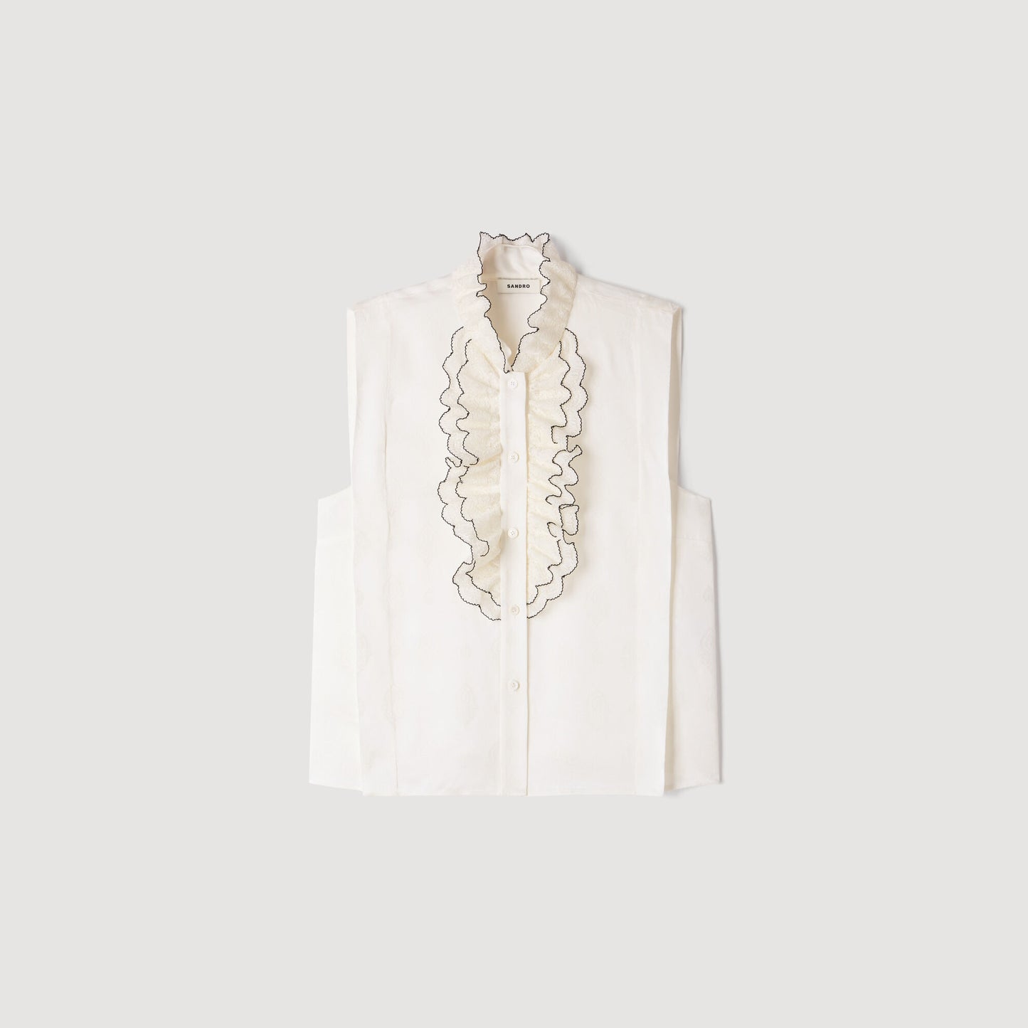 Ruffled collar shirt