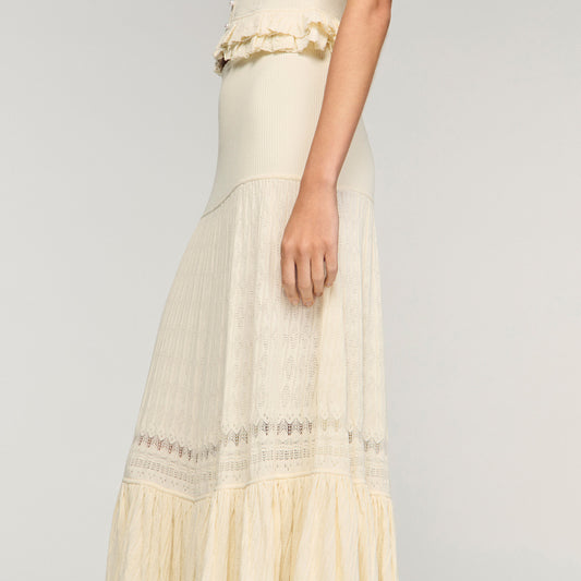 Long knit skirt