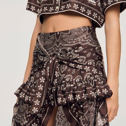 Bandana print short skirt