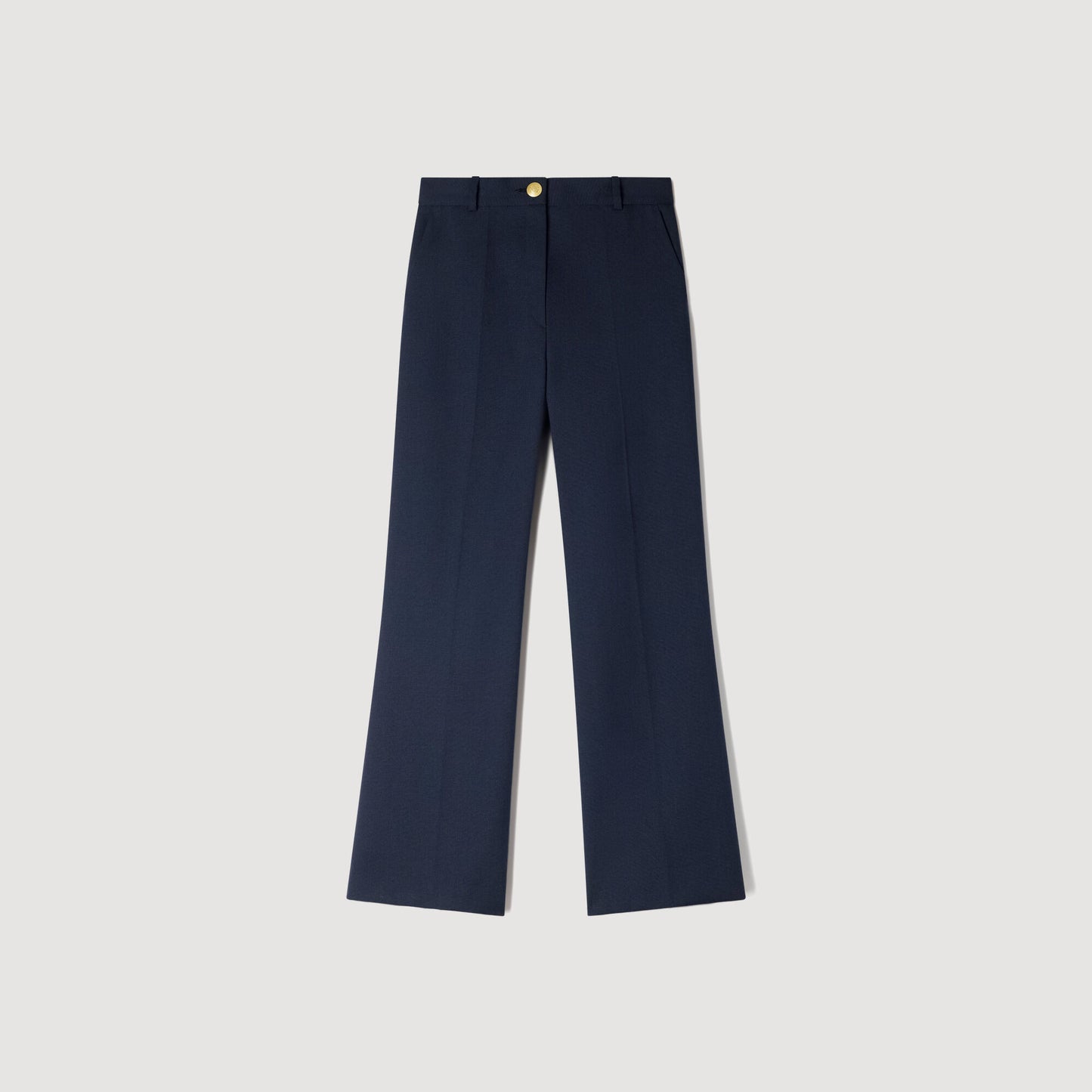 Wide-leg wool trousers