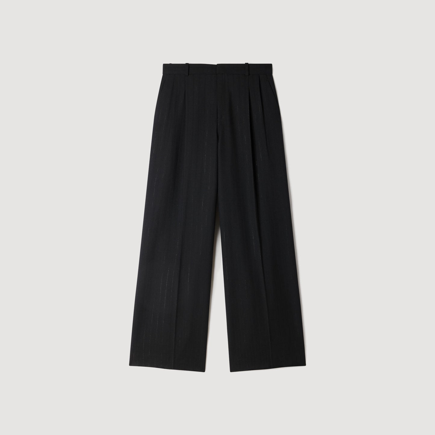 Striped wide-leg trousers