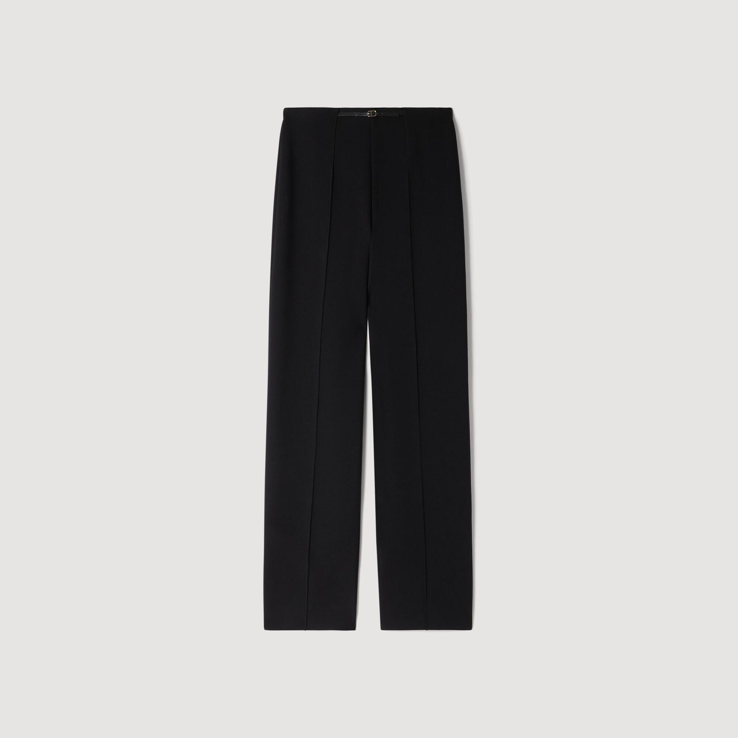 Stretch straight-leg trousers
