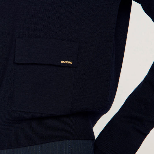 V-neck wool jumper