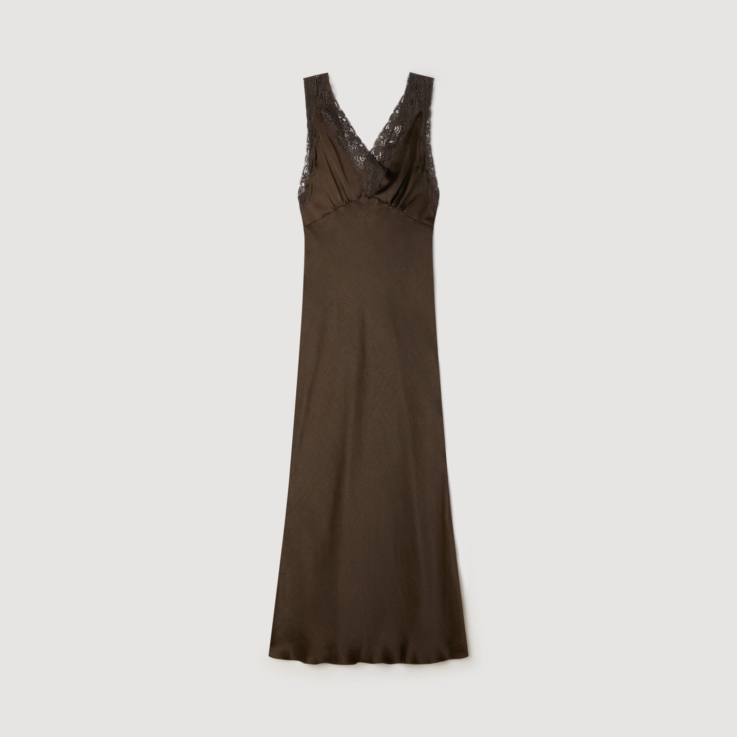 Lace collar maxi dress