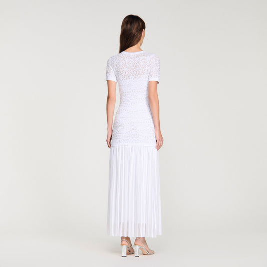 Beaded knit maxi dress