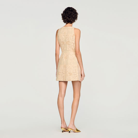 Guipure short dress