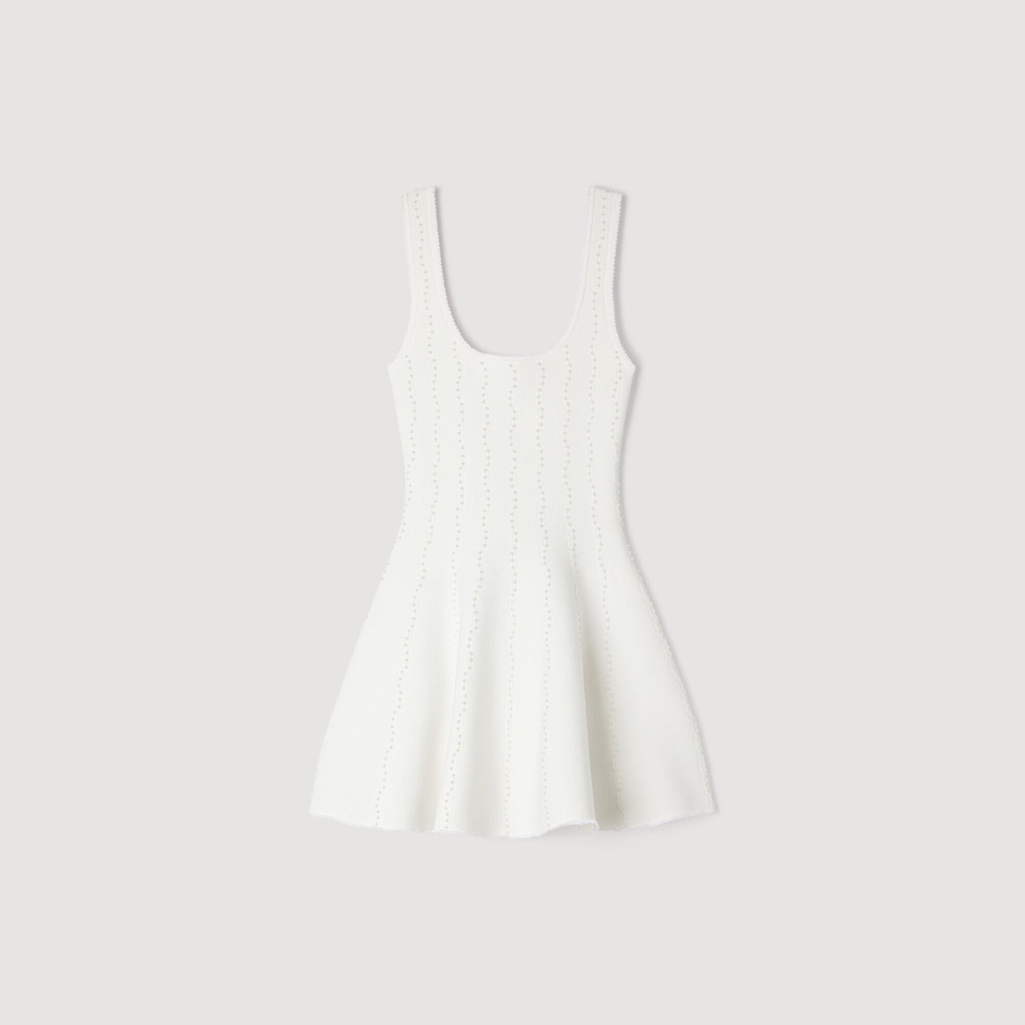 Beaded knit short dress
