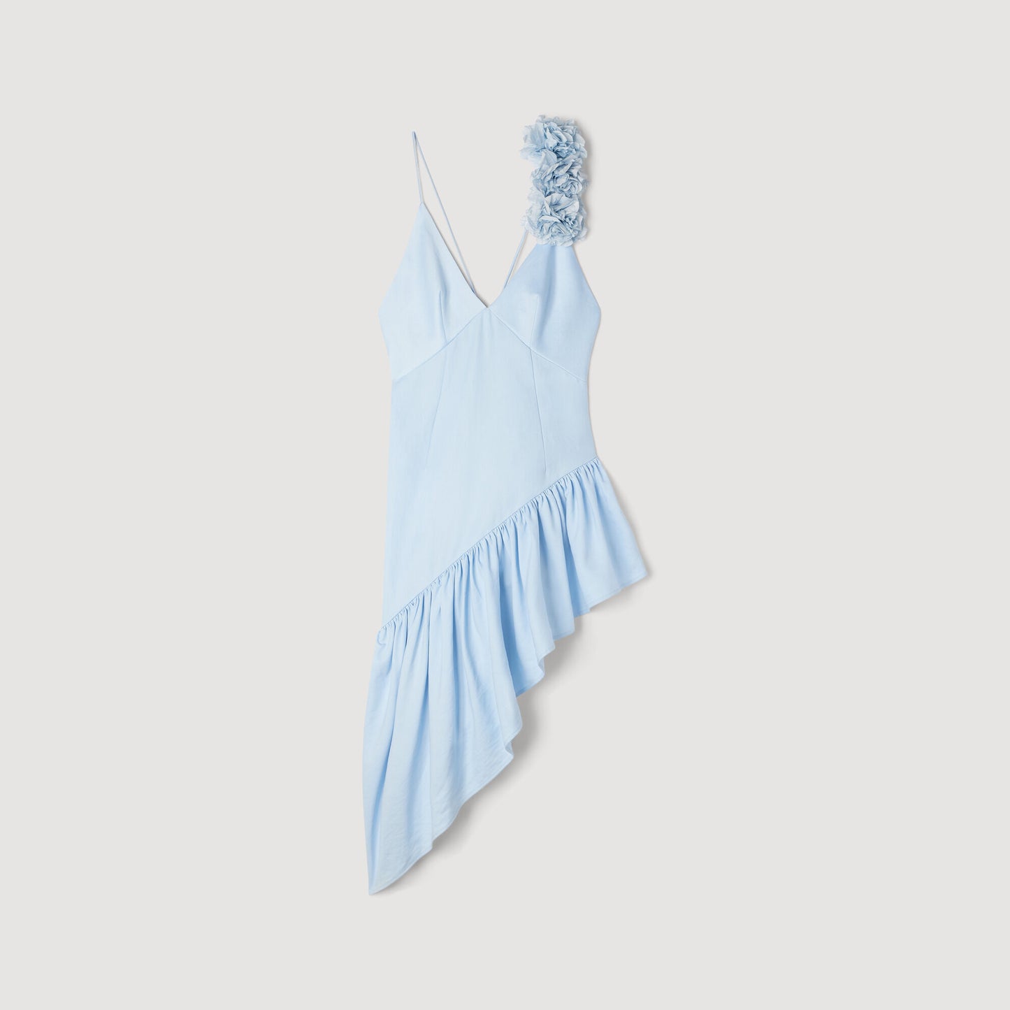 Asymmetrical ruffled dress