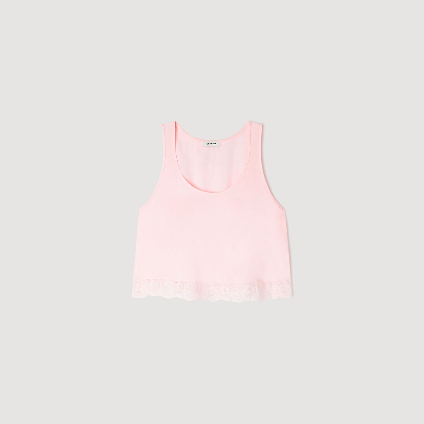 Satin top with lace