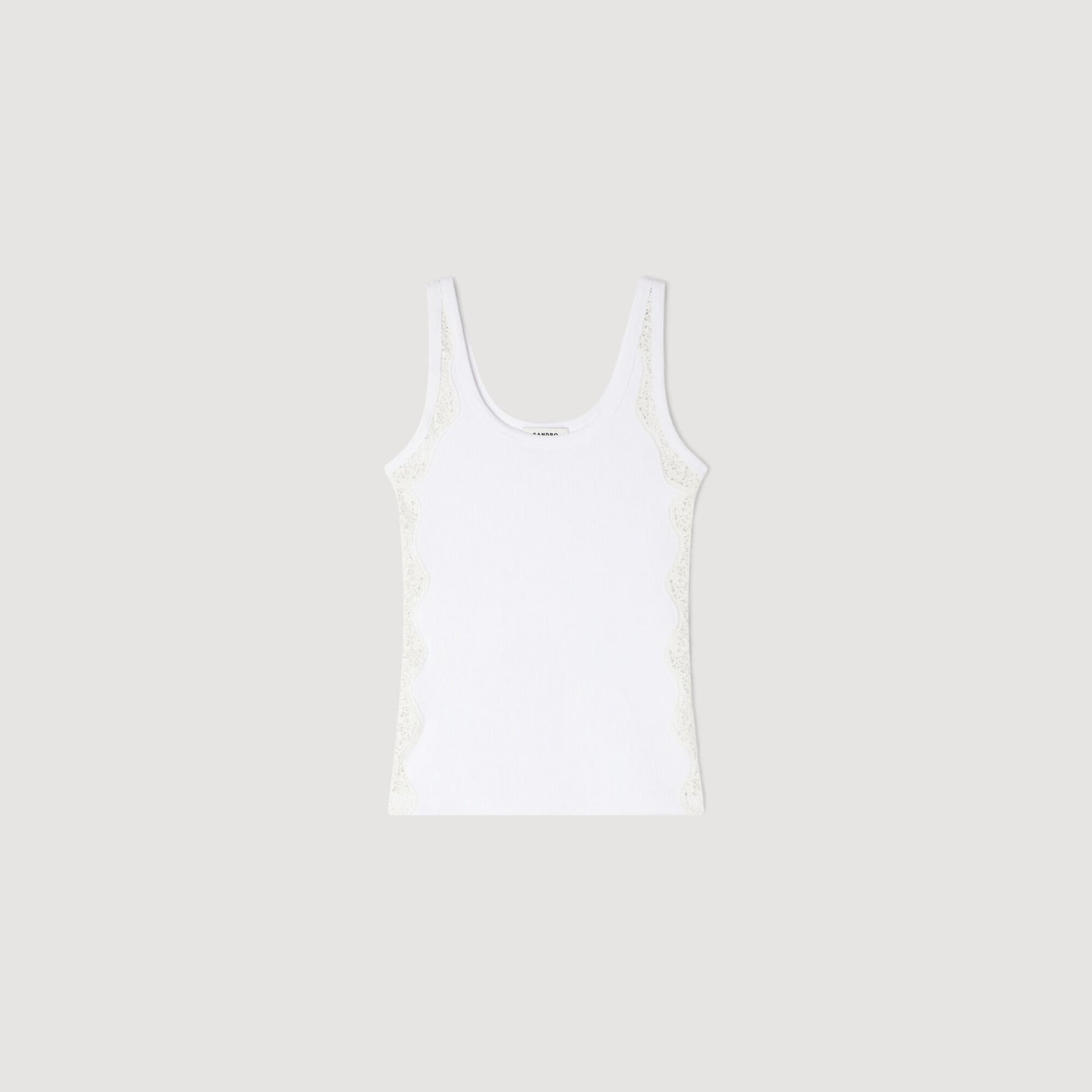 Vest top with lace detail