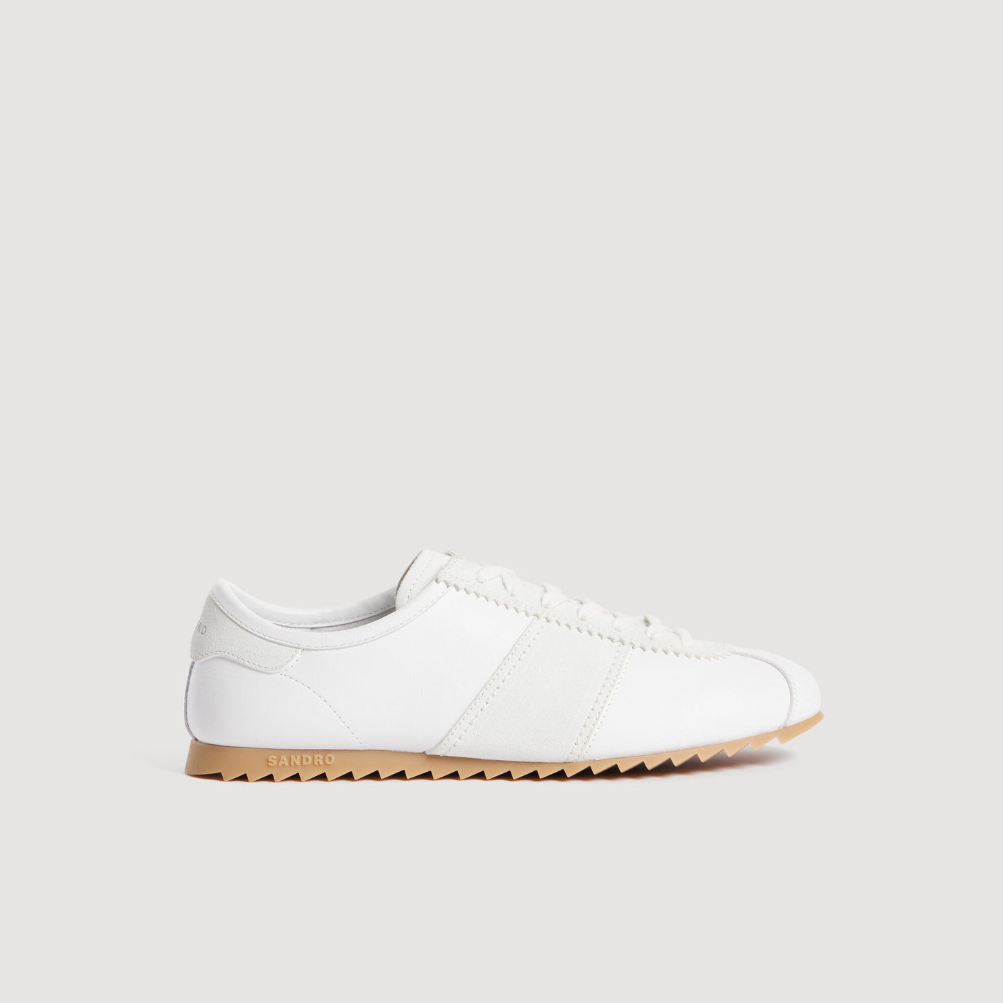 Leather running trainers