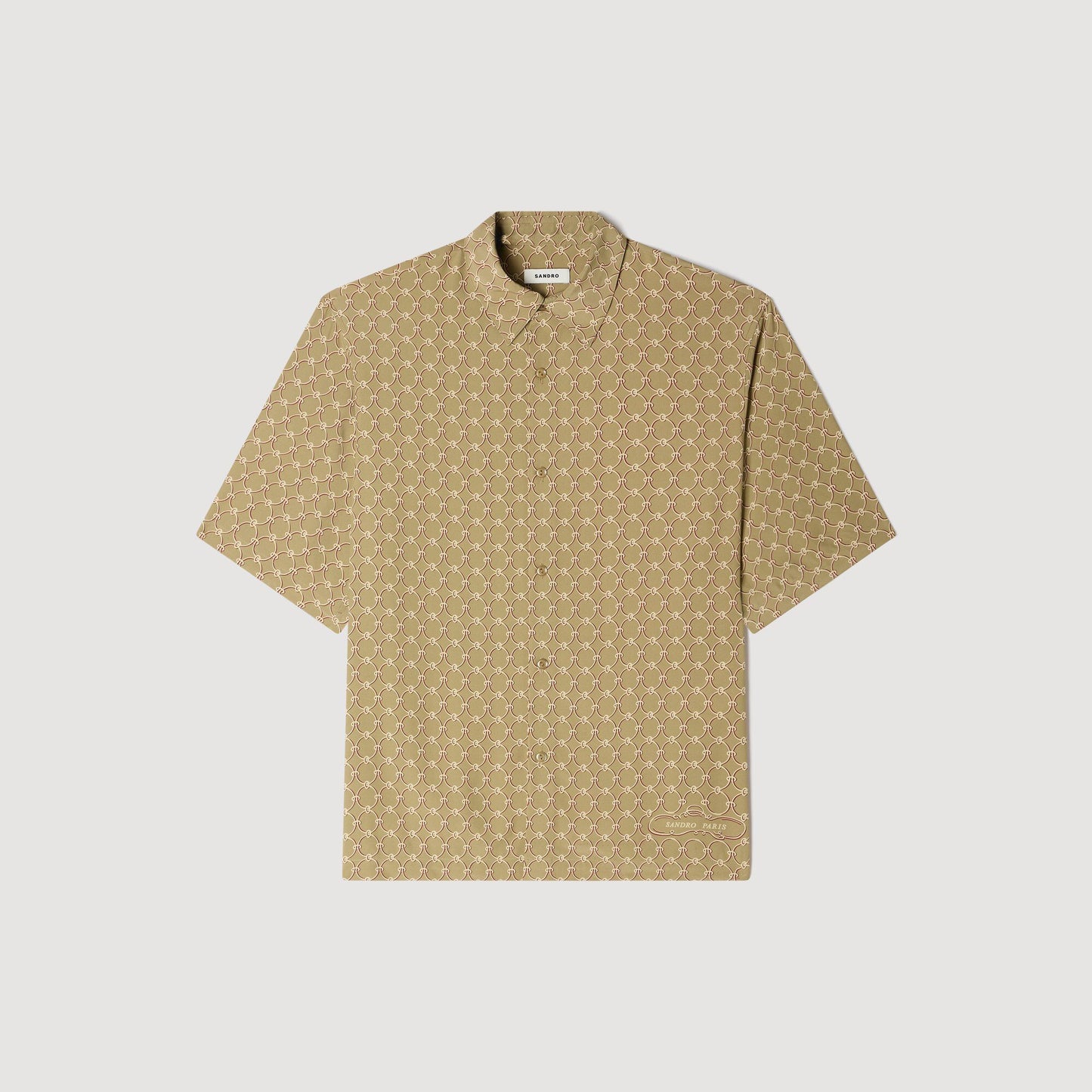 Loose-fit chain link print shirt