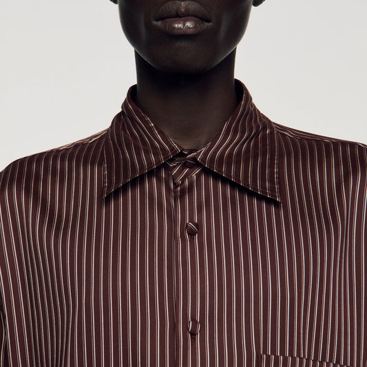 Striped loose-fit shirt