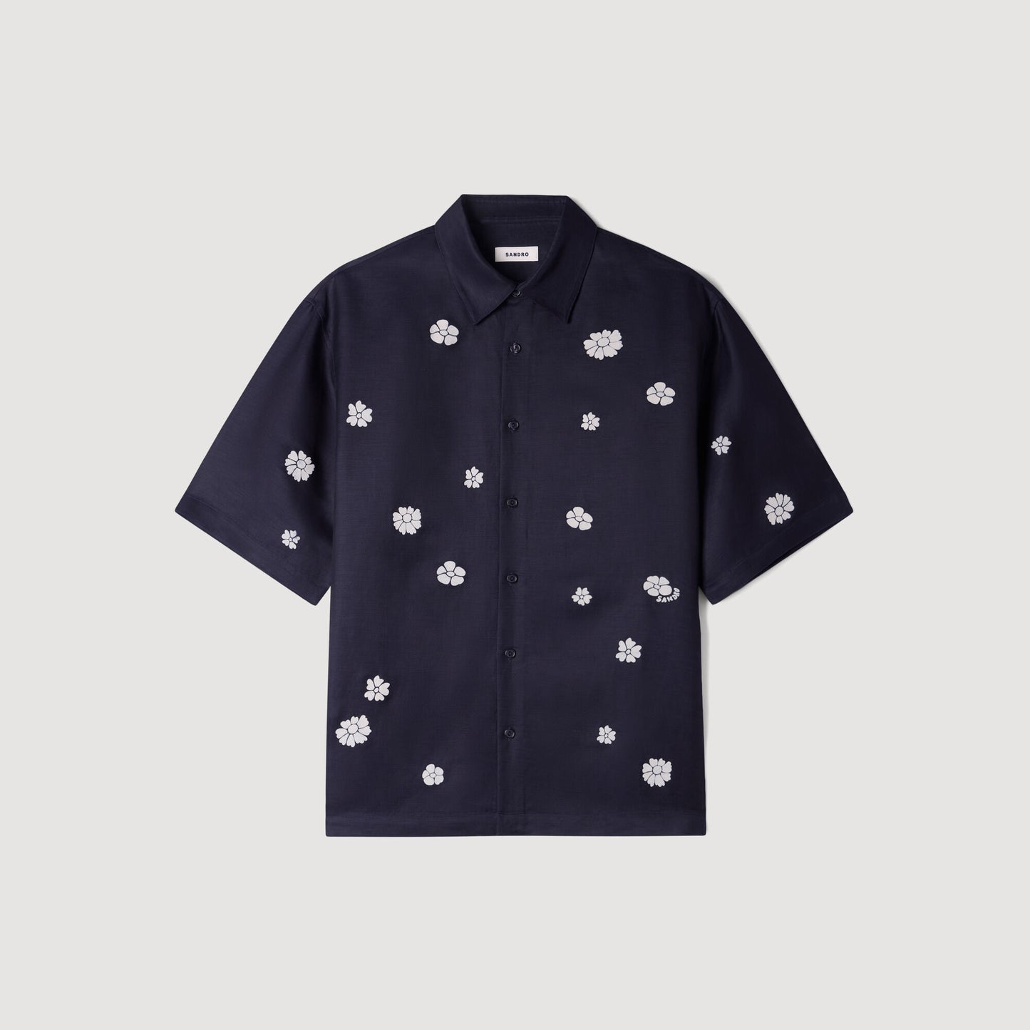 Loose-fit floral shirt