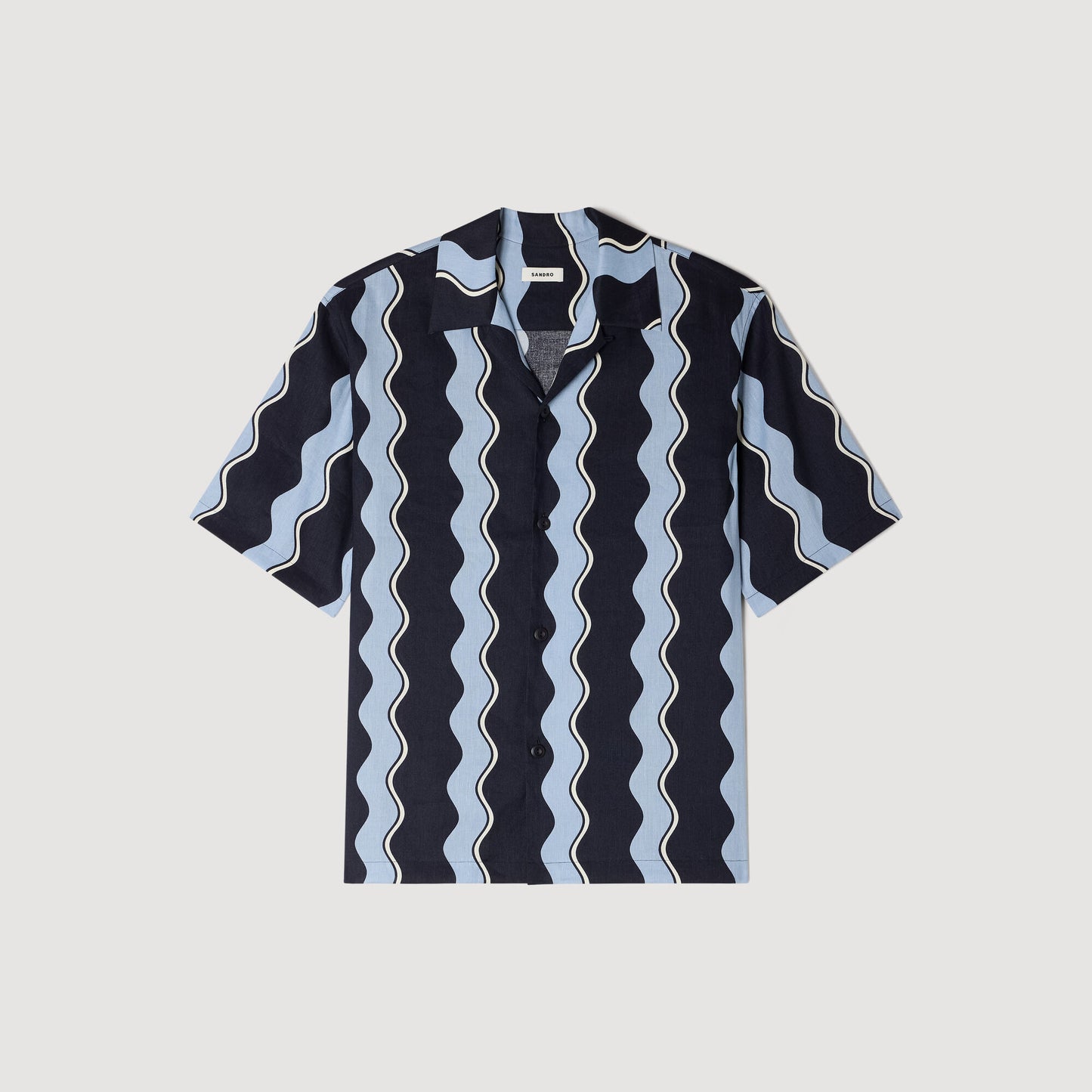 Printed linen shirt