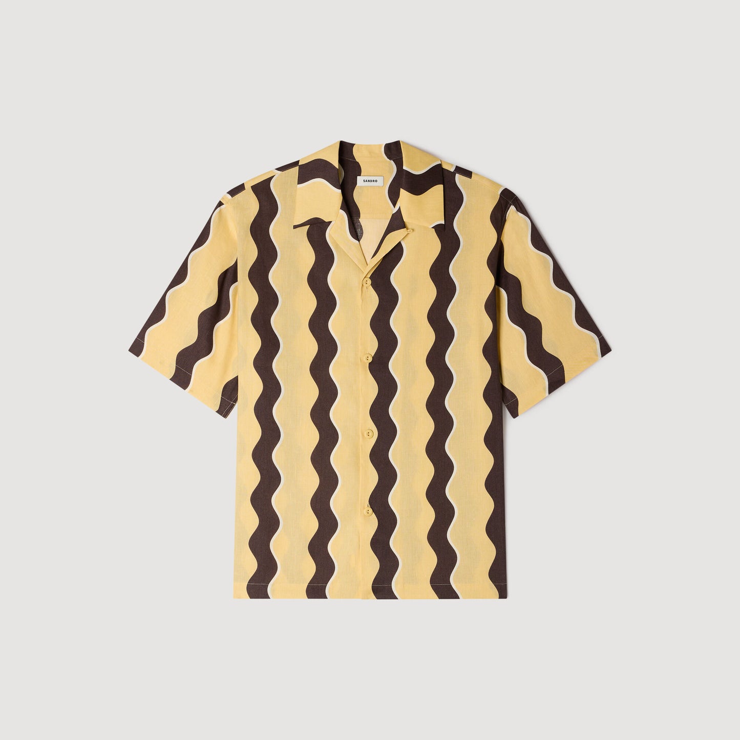 Printed linen shirt