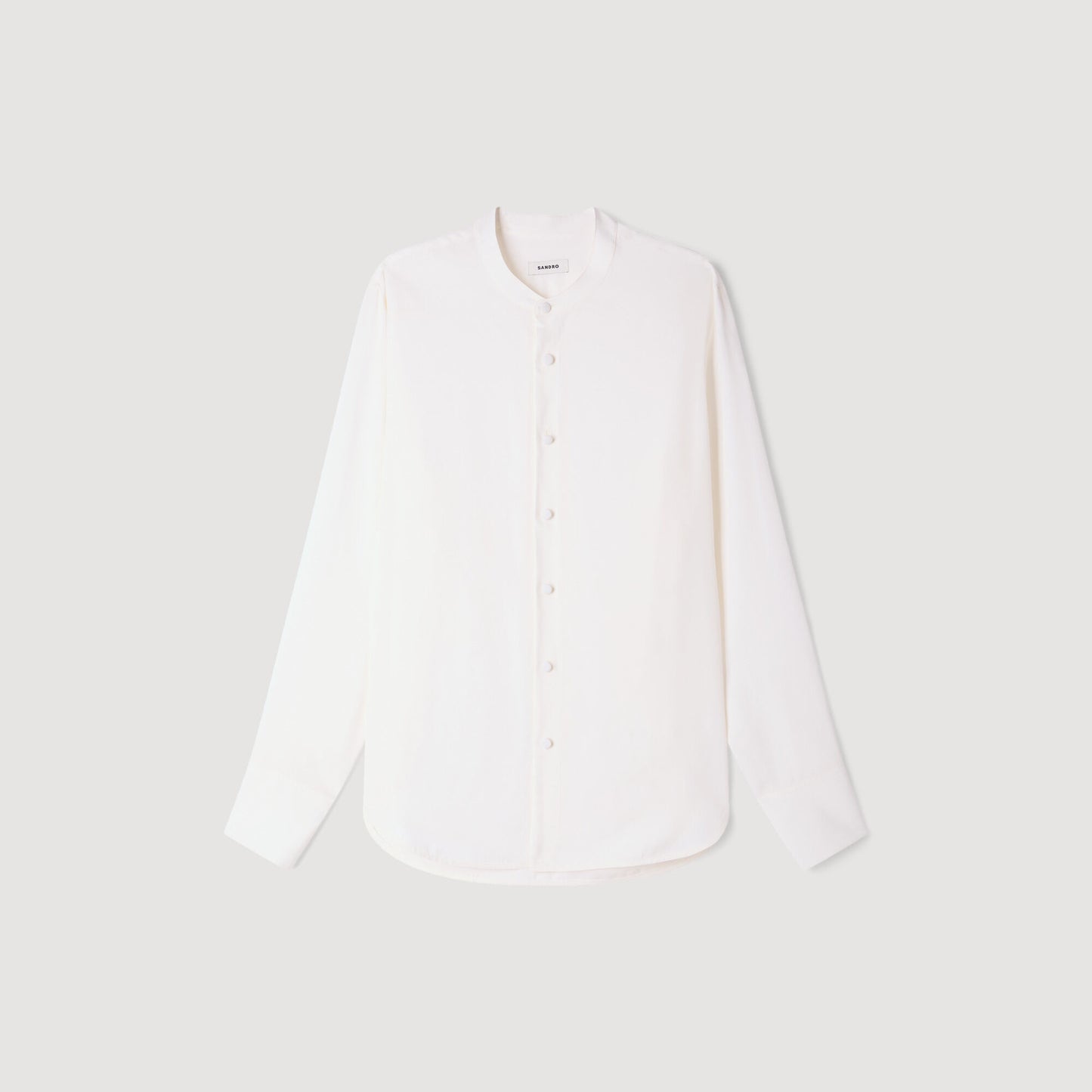 Loose-fit Mandarin collar shirt