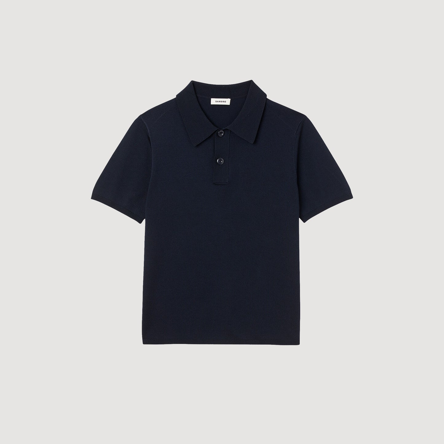 Short-sleeve knitted polo shirt