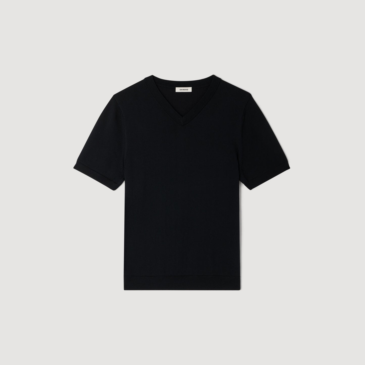Short-sleeve V-neck polo shirt