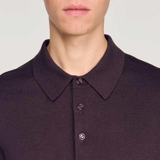 Cotton and silk polo shirt