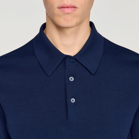 Cotton and silk polo shirt