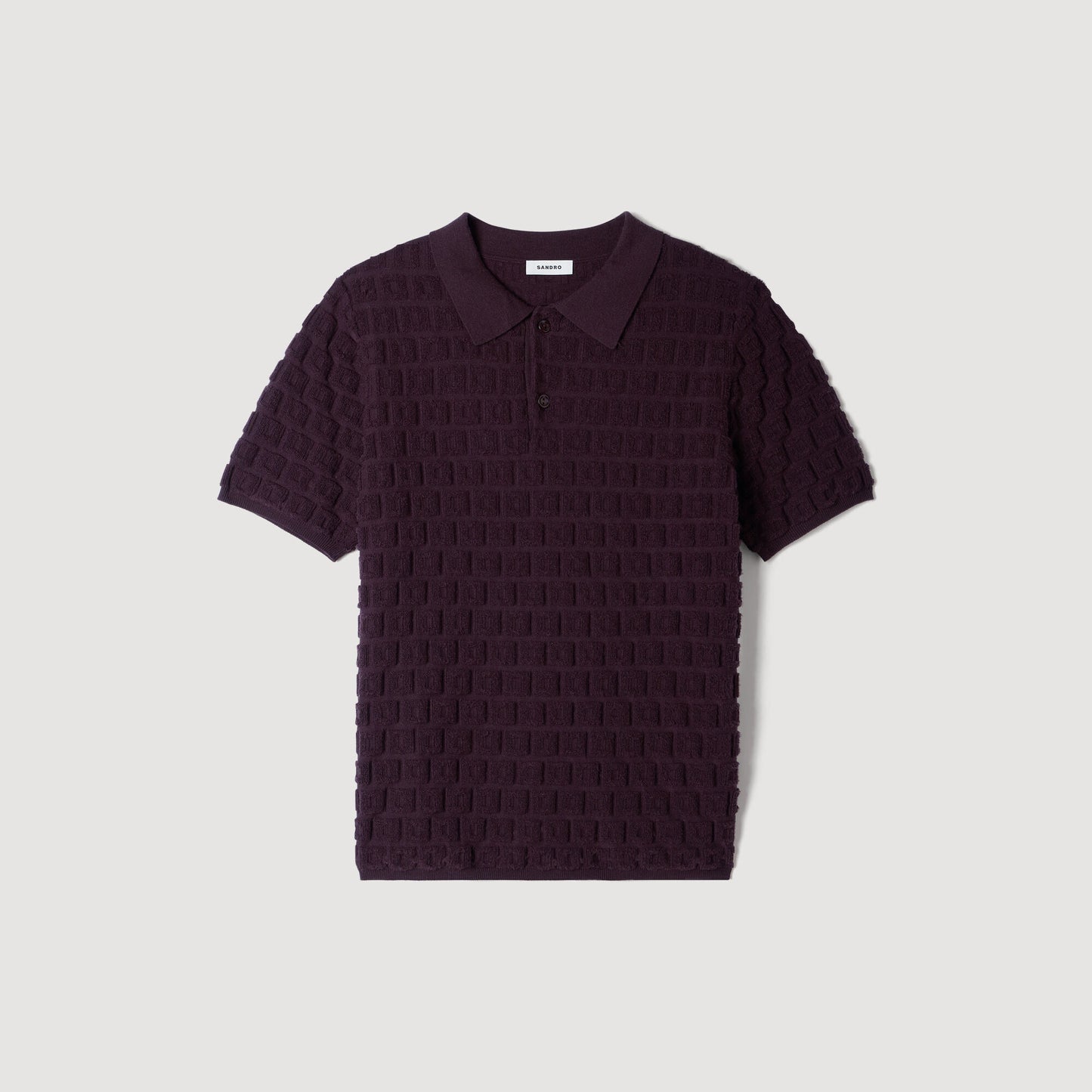 Terry knit polo shirt