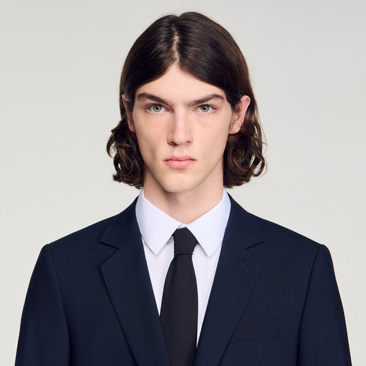Micro check suit jacket
