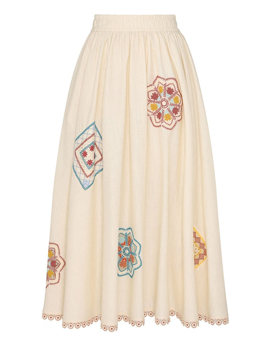 Ottie Doily Midi Skirt