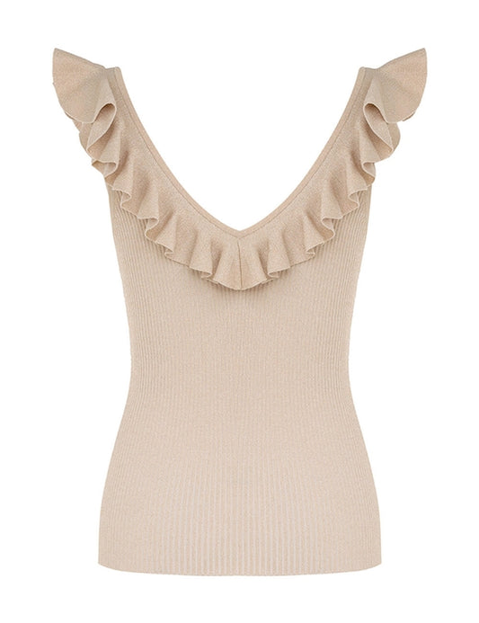 Halliday Frill V-Neck Top
