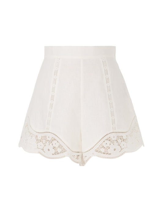August Broderie Shorts