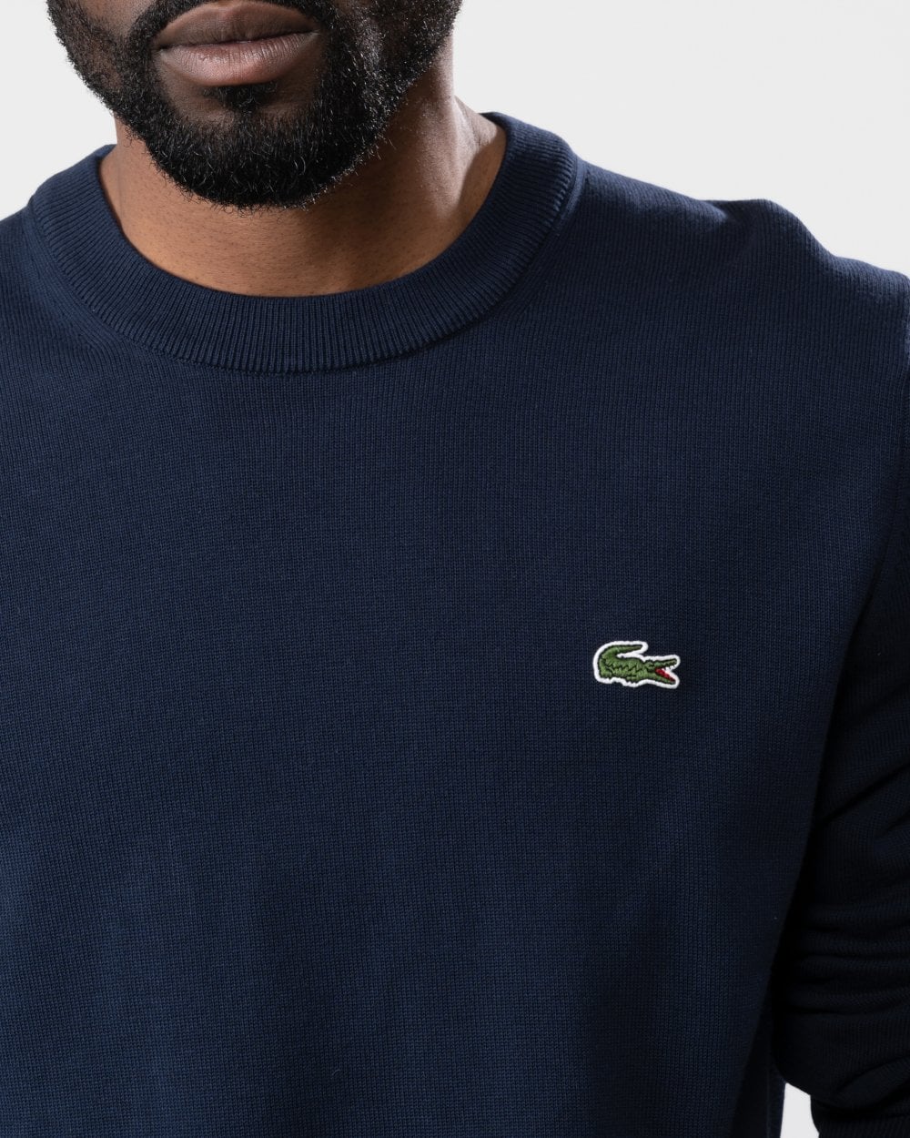 Mens Organic Cotton Crew Neck Sweater - Navy Blue 166