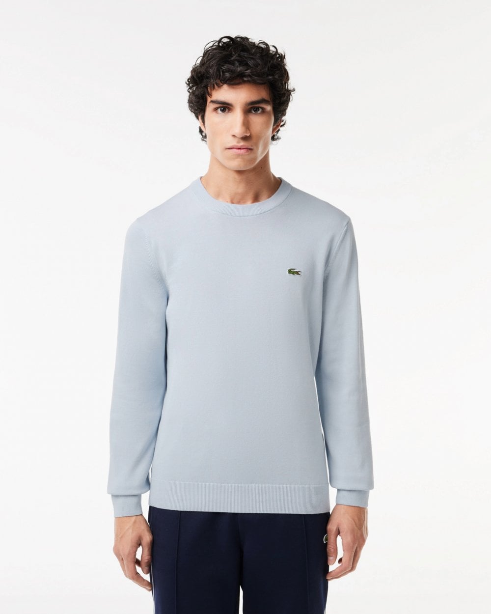 Mens Organic Cotton Crew Neck Sweater - Phoenix Blue J2G